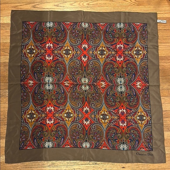 Christian Dior Paisley Silk Scarf - Picture 1 of 5